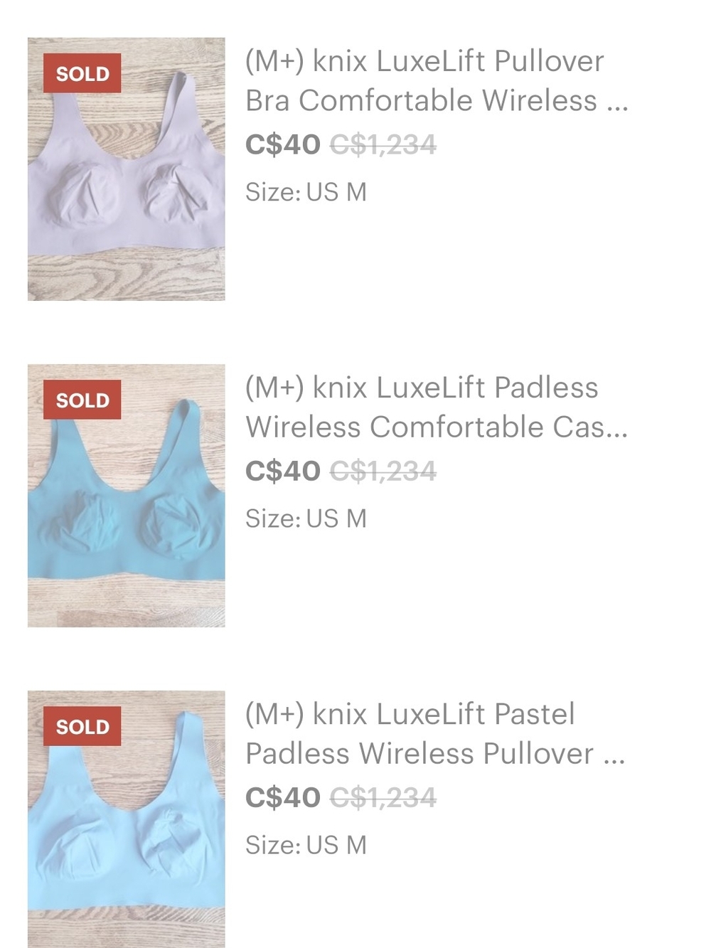 knix LuxeLift Wireless Pullover Bra — Light Blue & Pale Lavender